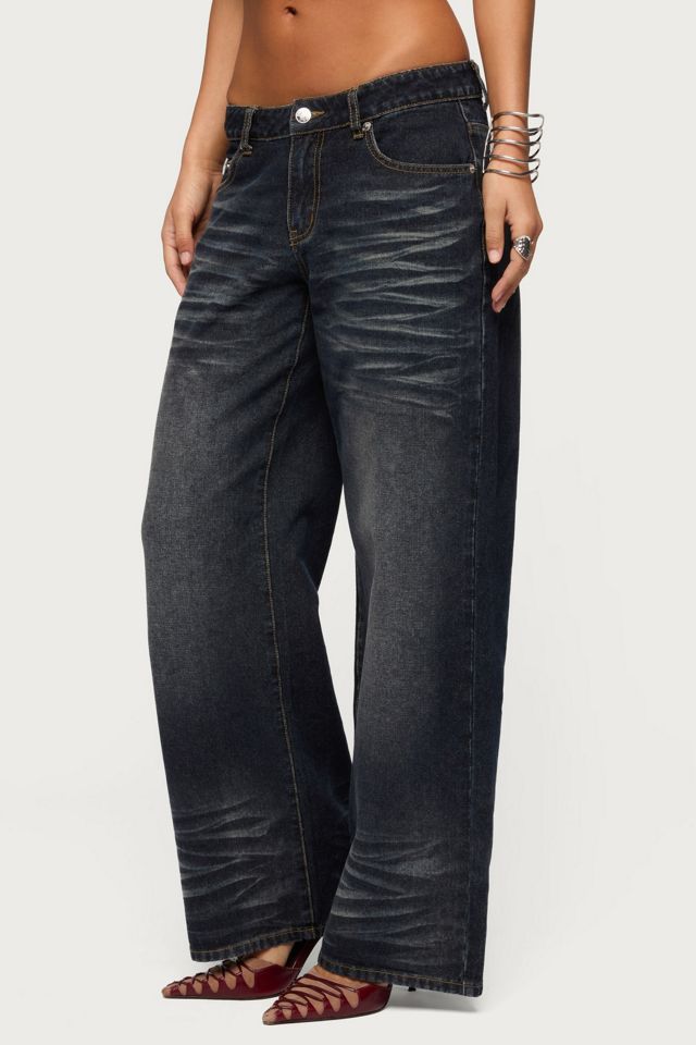Edikted Magda Low Rise Acid Wash Jean #2