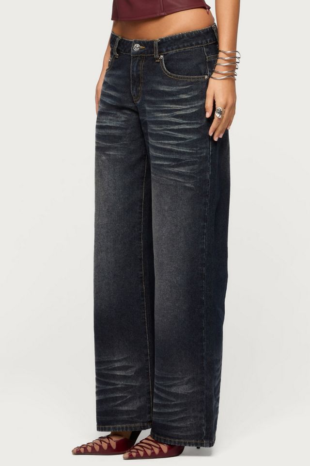 Edikted Magda Low Rise Acid Wash Jean #3