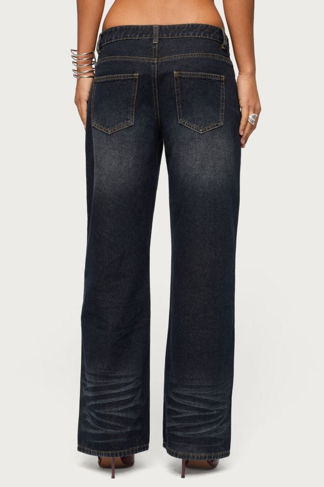Edikted Magda Low Rise Acid Wash Jean #4