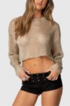 Edikted Studded Foldover Micro Shorts