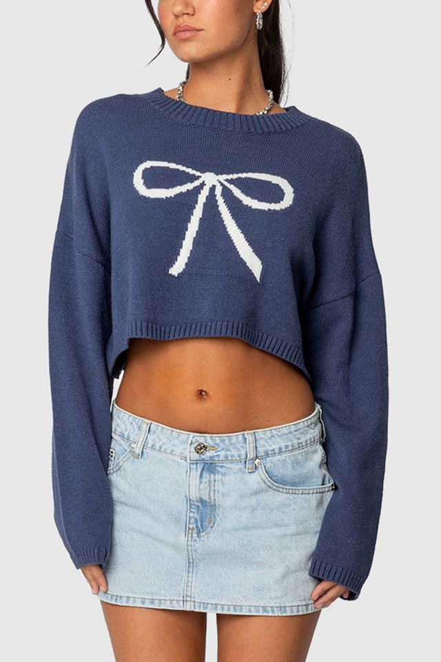Edikted Chiara Denim Mini Skirt