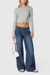 Edikted Cory Striped Low Rise Jeans