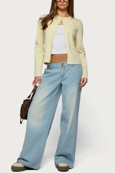 Edikted Cory Striped Low Rise Jean