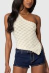 Edikted Codi Backless Asymmetric Knit Top