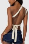 Edikted Codi Backless Asymmetric Knit Top