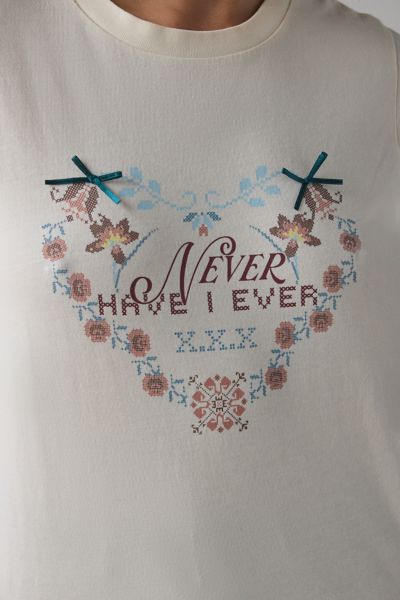 Never Have I Ever Bow Applique Graphic Tee