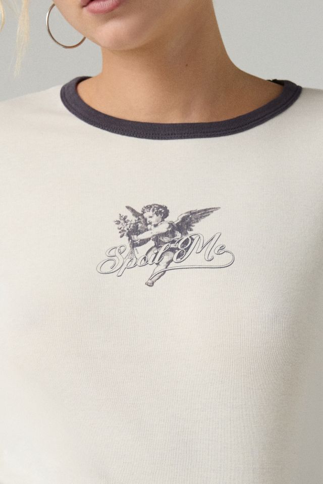 Spoil Me Graphic Raglan Long Sleeve Tee #1
