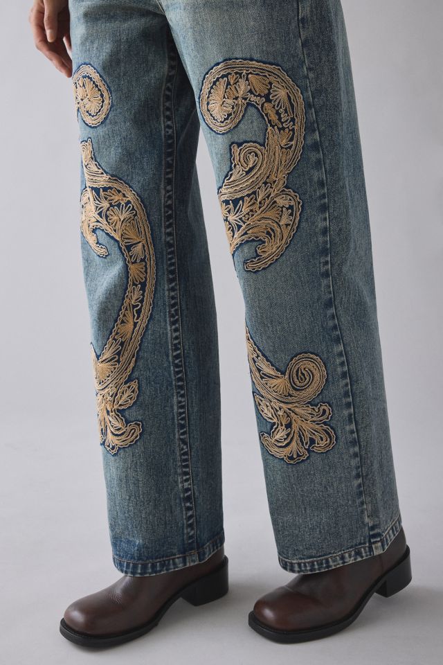 BDG Kayla Soutache Embroidered Low-Rise Jean #1