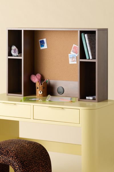 Urban Outfitters Doraine Desktop Storage Hutch In Walnut Veneer At  In Brown