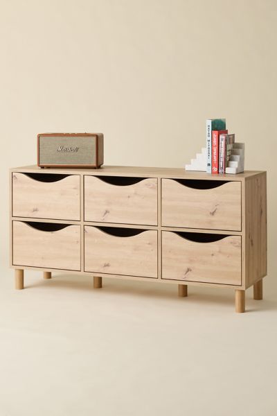 Urban Outfitters Rowan 6-drawer Media Storage Console In Natural At  In Brown