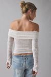 Kimchi Blue Lily Sheer Lace Long Sleeve Off-The-Shoulder Top