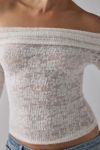 Kimchi Blue Lily Sheer Lace Long Sleeve Off-The-Shoulder Top
