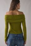 Kimchi Blue Lily Sheer Lace Long Sleeve Off-The-Shoulder Top
