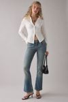 Kimchi Blue Poppy Button-Front Flyaway Slim Shirt