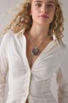 Kimchi Blue Poppy Button-Front Flyaway Slim Shirt