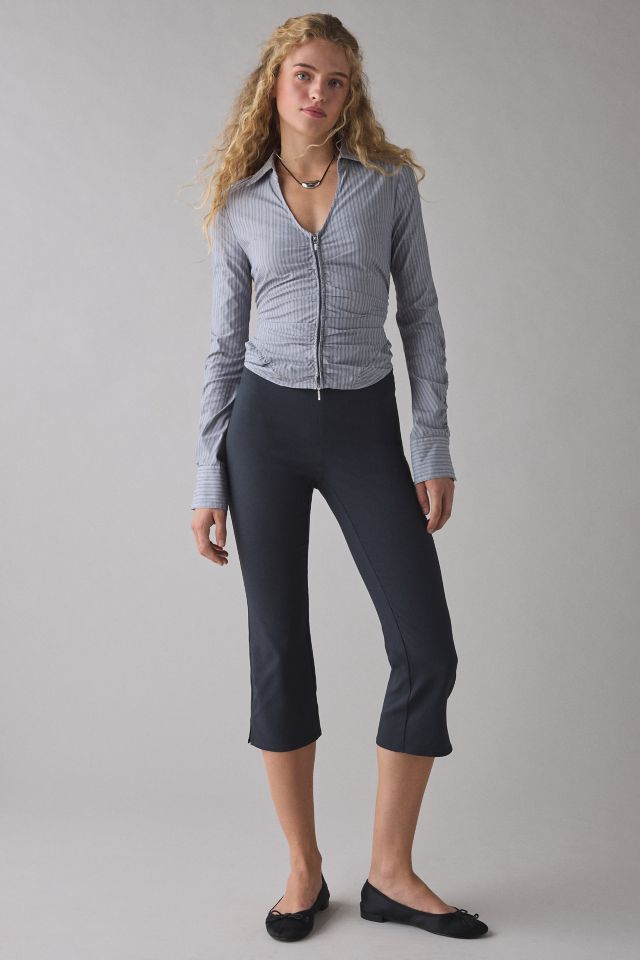 Kimchi Blue Penny Zip-Front Slim Shirt #1