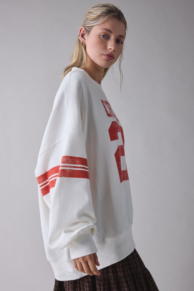 UO Gemma Graphic Oversized Crew Neck Pullover #2