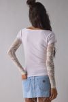 BDG Sloane Graphic Lace Layered Twofer Long Sleeve Tee