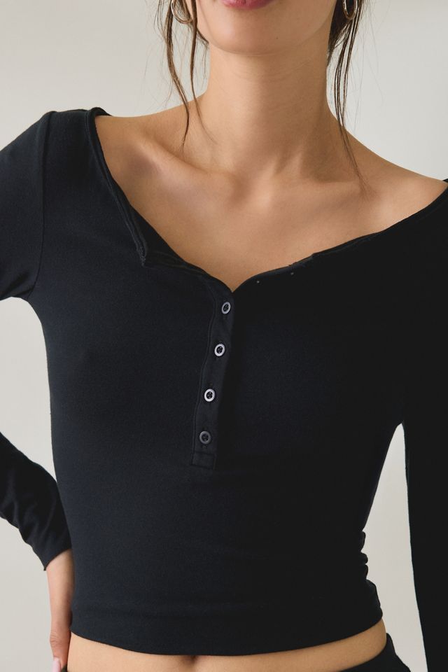 Out From Under Betty Boatneck Long Sleeve Henley Top #1