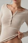 Out From Under Betty Boatneck Long Sleeve Henley Top