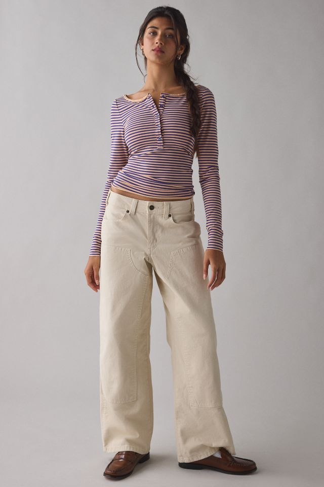 Out From Under Betty Boatneck Long Sleeve Henley Top #1