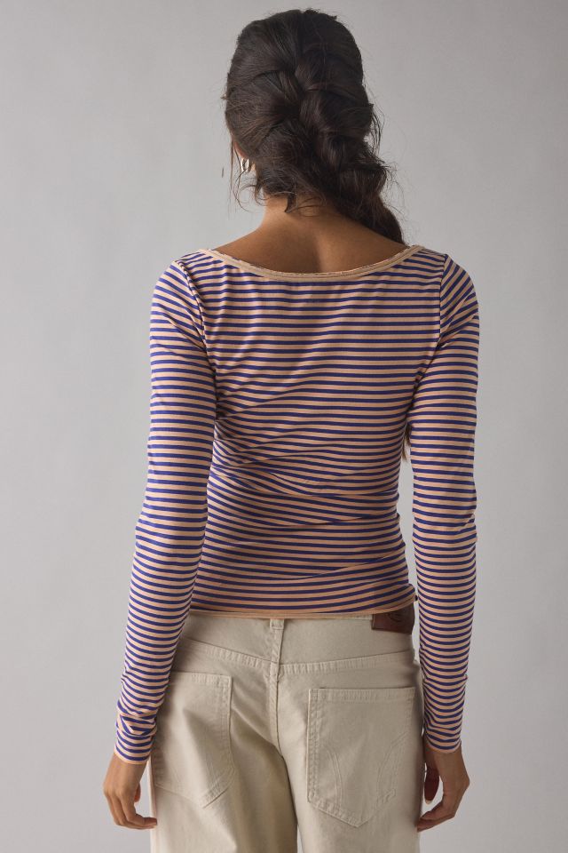 Out From Under Betty Boatneck Long Sleeve Henley Top #2