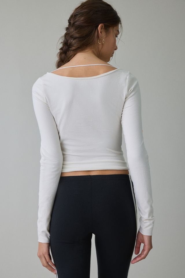 Out From Under Betty Boatneck Long Sleeve Henley Top #3