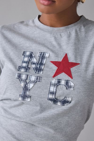 NYC Star Applique Graphic Slim Tee