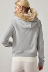 Out From Under Bundle Up Faux Fur Trim Zip-Up Hoodie Sweatshirt