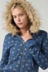 Out From Under Bundle Up Faux Fur Trim Zip-Up Hoodie Sweatshirt