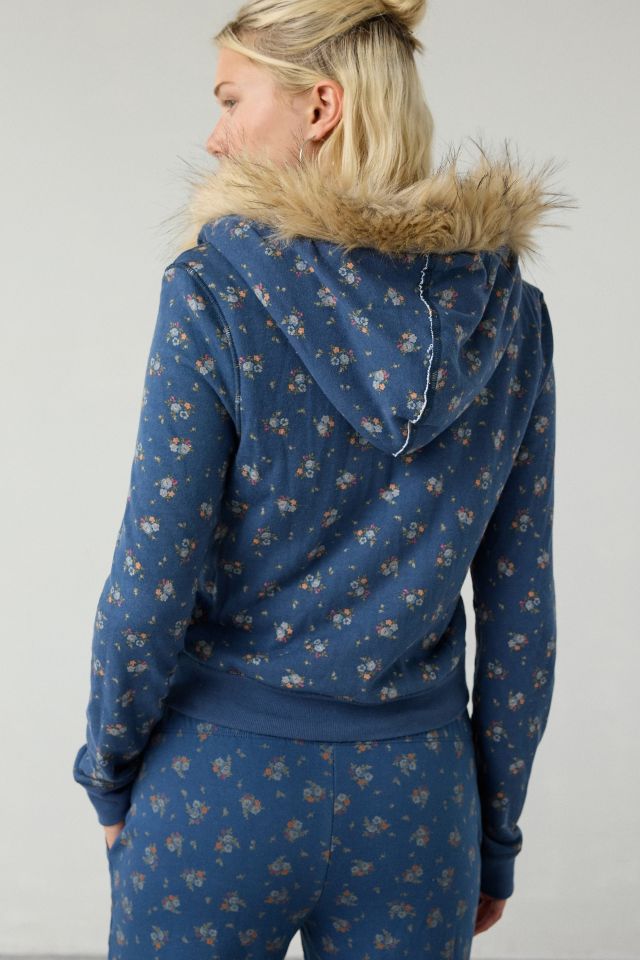 Out From Under Bundle Up Faux Fur Trim Zip-Up Hoodie Sweatshirt #3
