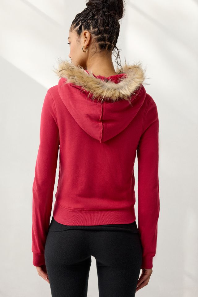 Out From Under Bundle Up Faux Fur Trim Zip-Up Hoodie Sweatshirt #3