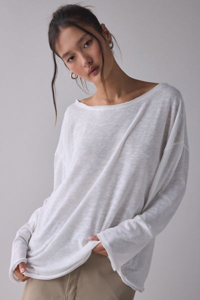 BDG Binx Raw-Edge Cropped Baby Tee