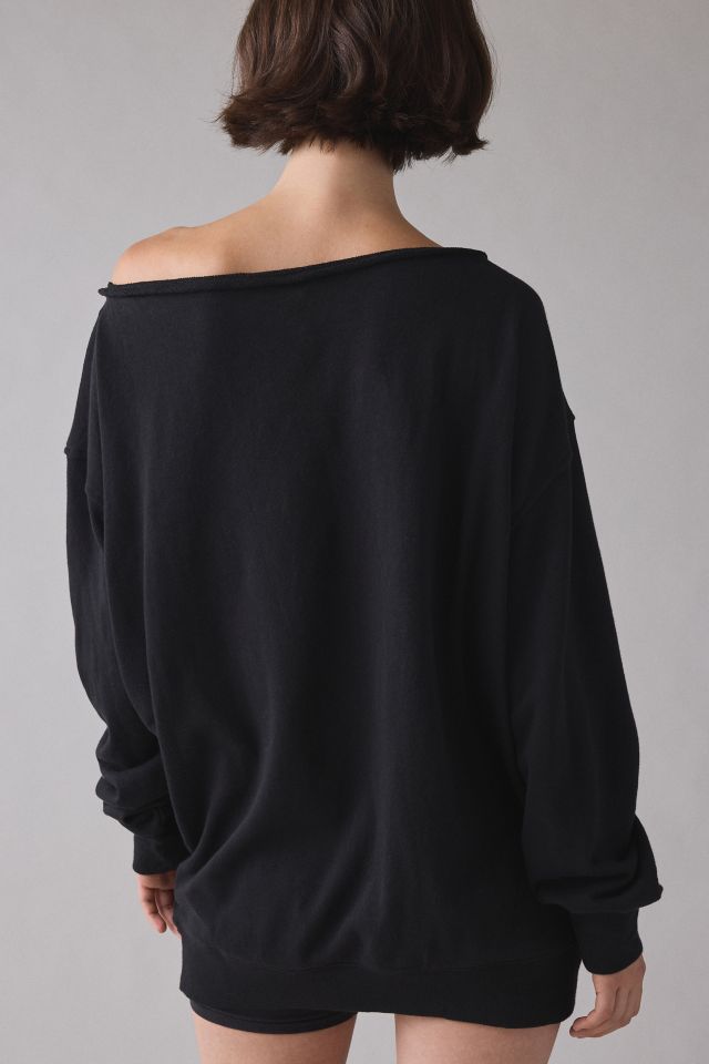 BDG Jessa Skeleton Graphic Off-The-Shoulder Pullover #2