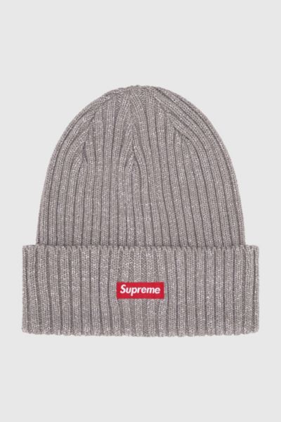 SUPREME OVERDYED BEANIE SS25 IN SILVER, MEN'S AT URBAN OUTFITTERS 