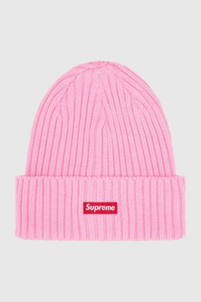 SUPREME OVERDYED BEANIE SS25 IN PINK, MEN'S AT URBAN OUTFITTERS 