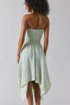 UO Be My World Strapless Asymmetrical Hanky Hem Knee-Length Dress