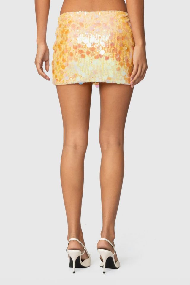 Edikted Sabina Low-Rise Sequin Mini Skirt