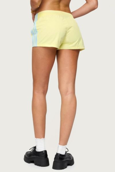 Edikted Nikki Nylon Shorts In Yellow, Women's At Urban Outfitters