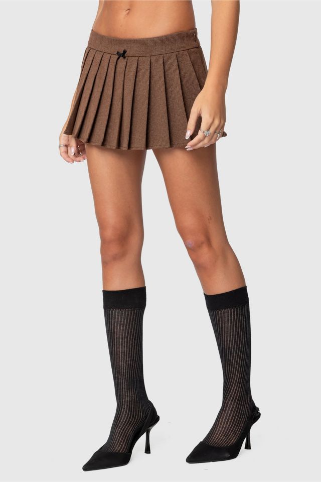 Edikted Palmer Plaid Pleated Mini Skort #2