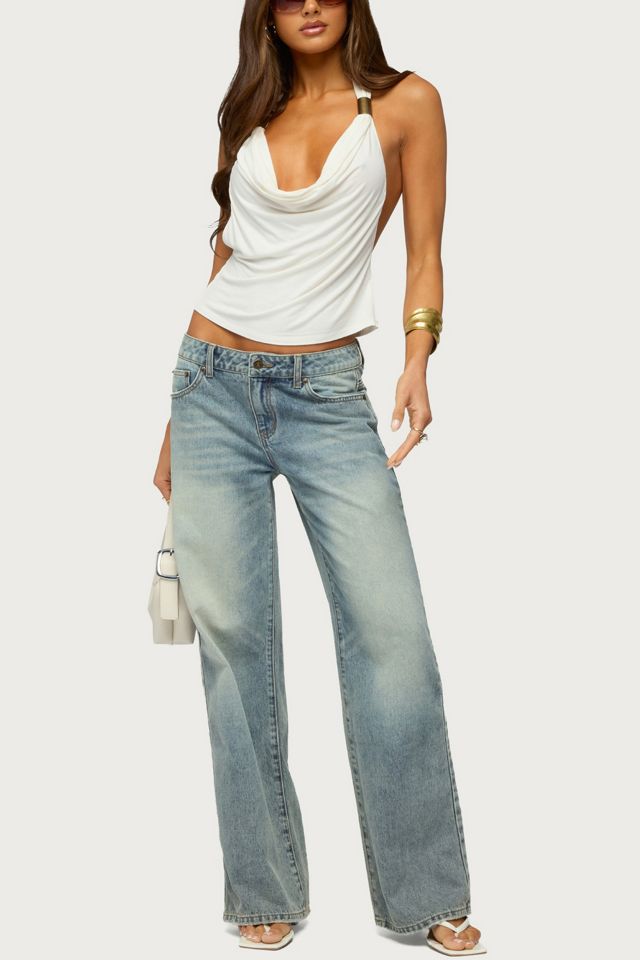 Edikted Raelynn Washed Low Rise Jean #1