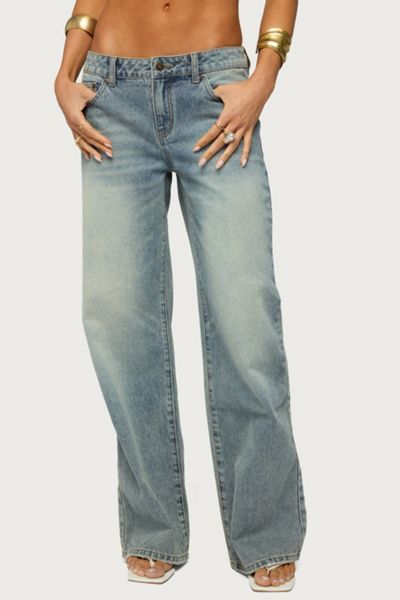 Edikted Raelynn Washed Low Rise Jean