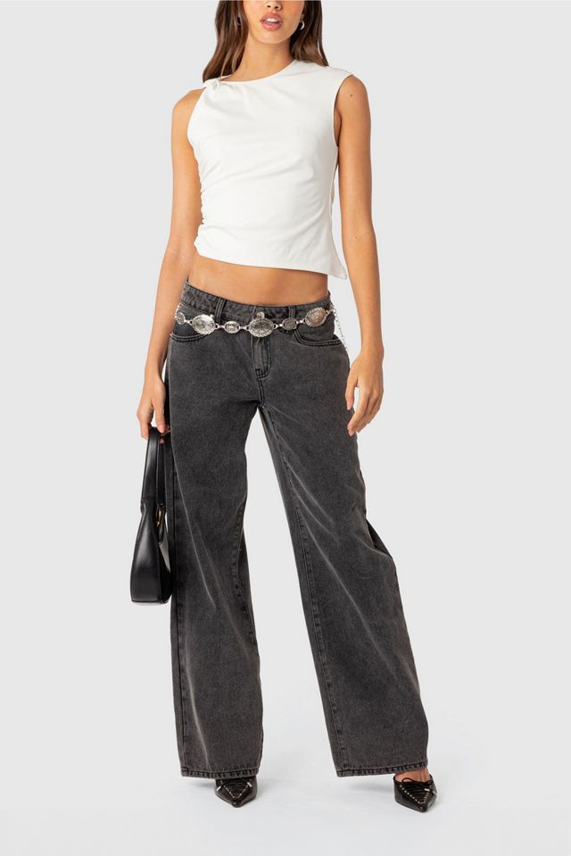 Edikted Raelynn Washed Low Rise Jean #2