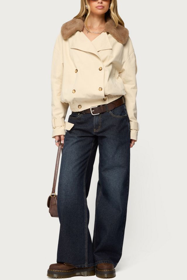 Edikted Raelynn Washed Low Rise Jeans #1