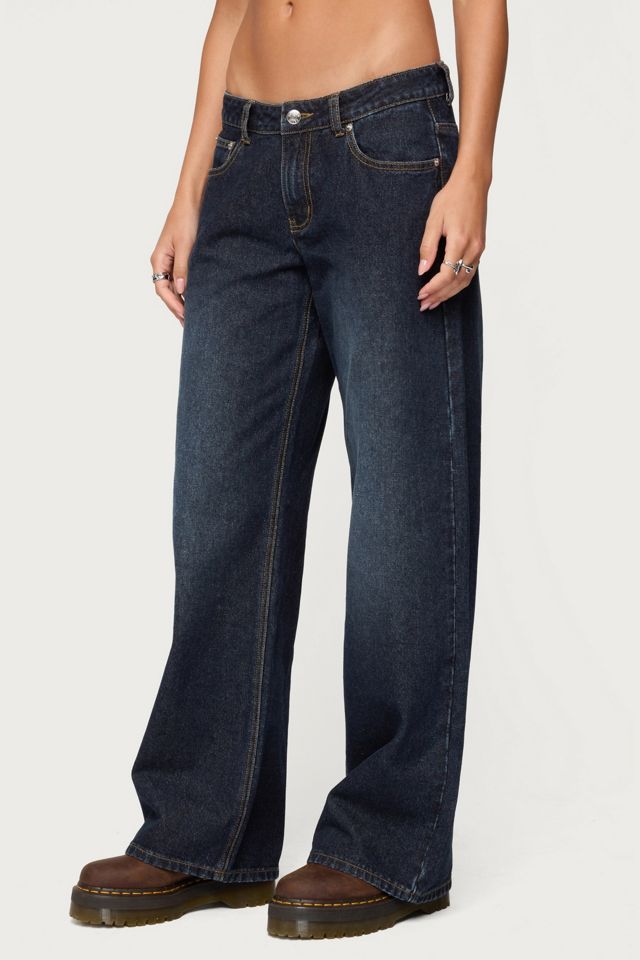 Edikted Raelynn Washed Low Rise Jeans #2
