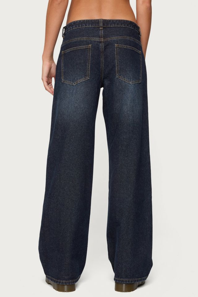 Edikted Raelynn Washed Low Rise Jeans #4