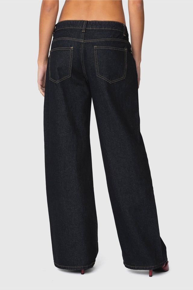 Edikted Raelynn Washed Low Rise Jeans