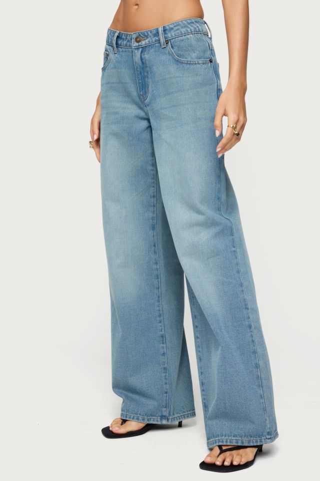Edikted Raelynn Washed Low Rise Jeans #4