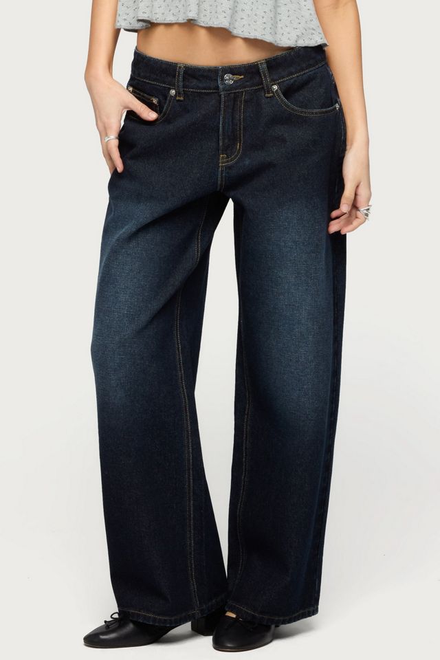 Edikted Petite Raelynn Washed Low Rise Jean #1