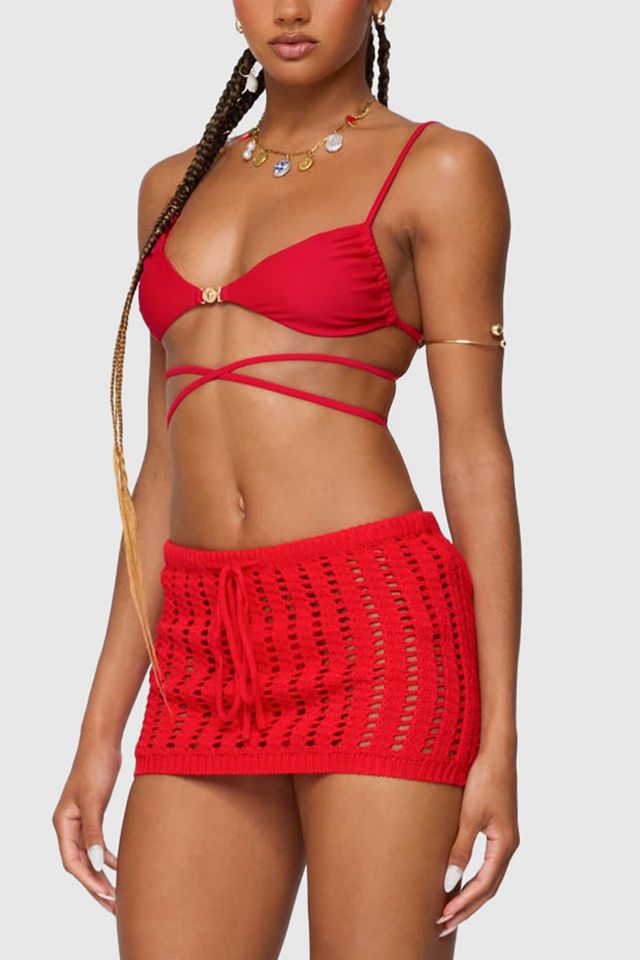 Edikted Leola Ladder Knit Mini Skirt #4